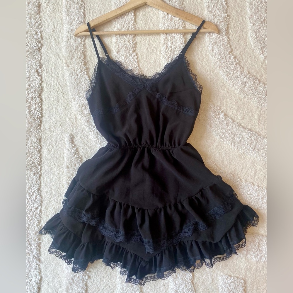 SOLD Never Worn! M2 Lacey Black Dress - M